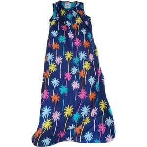 Posh Peanut Bamboo Sleep Sack Navy Palm Trees 0.5 TOG Baby 6-18 Months